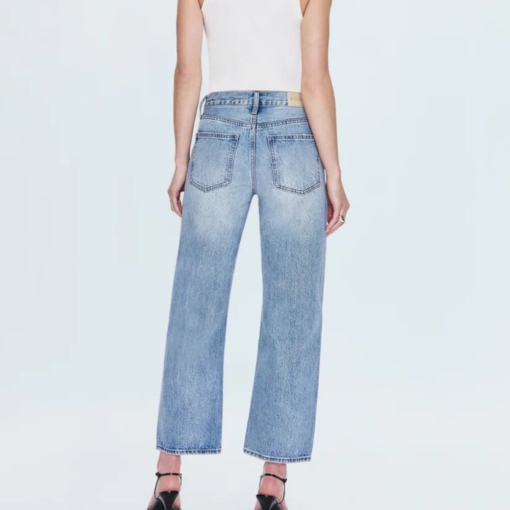 pistola Light Blue 'Bowie' Cropped Straight Jeans - Picture 2 of 9